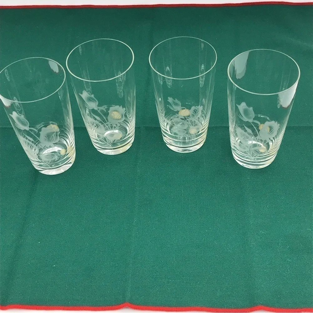 Vintage Rosenthal Etched Glass Set of Glasses